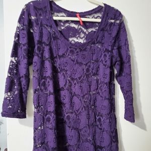 Purple lace top